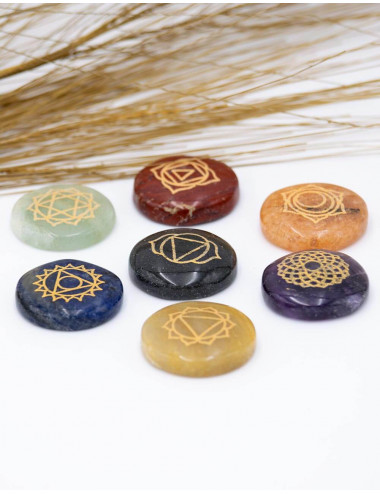 Bolsa com 7 Chakras Stones