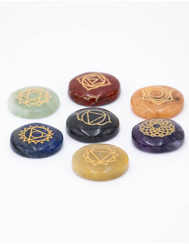 Bolsa com 7 Chakras Stones