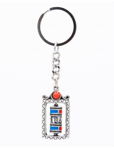Buddhist Prayer Wheel Keychain