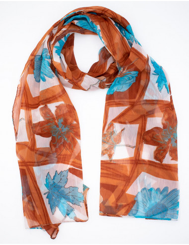 Sciarpa di chiffon autunnale
