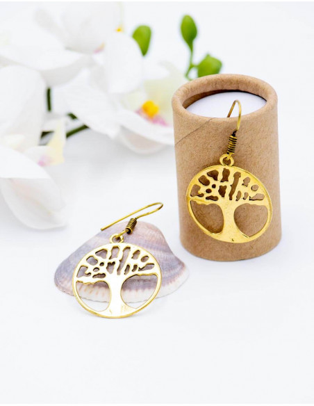 Golden Tree Earrings