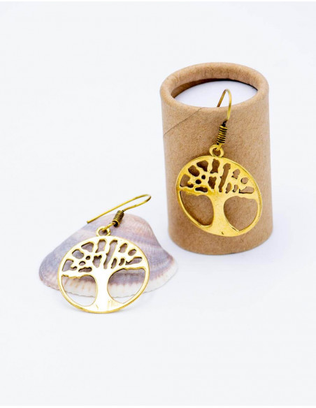 Golden Tree Earrings