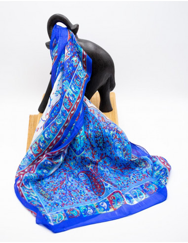 Blue Silk Scarf