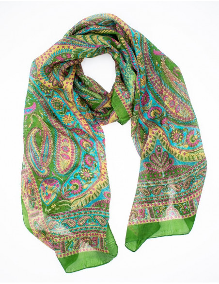 Foulard rectangulaire en soie