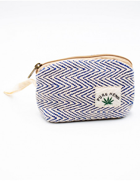 Borsa da toilette in canapa blu