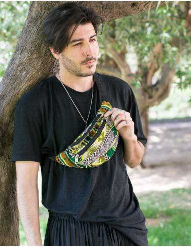Printed hippie fanny pack
