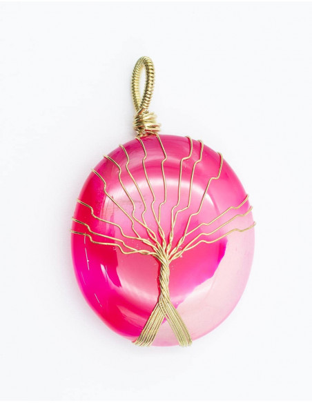 Grande Pierre avec Pendentif Arbre
