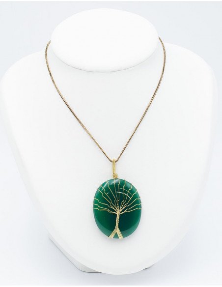 Grande Pierre avec Pendentif Arbre