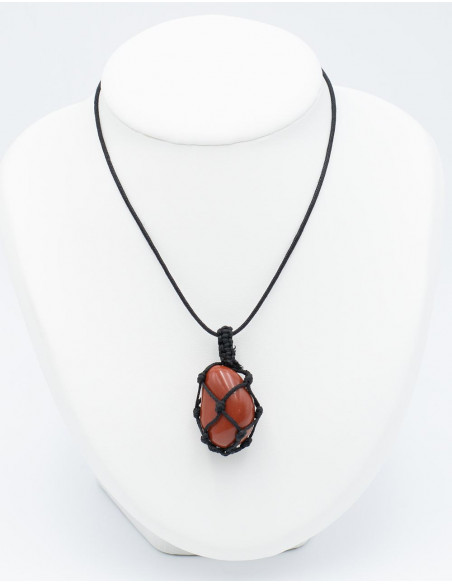 Mineral Stone Pendant with Macrame