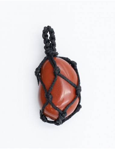 Mineral Stone Pendant with Macrame