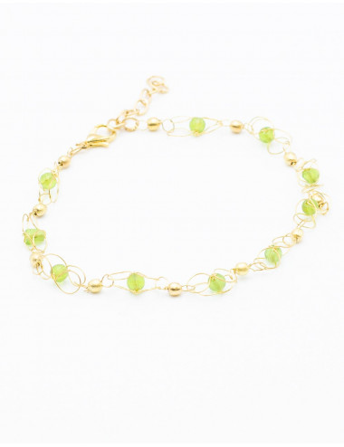 Bracelet de cheville doré +... 2