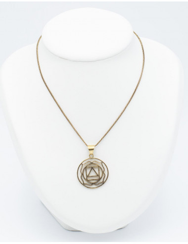 Pendentif Géométrique Doré 2