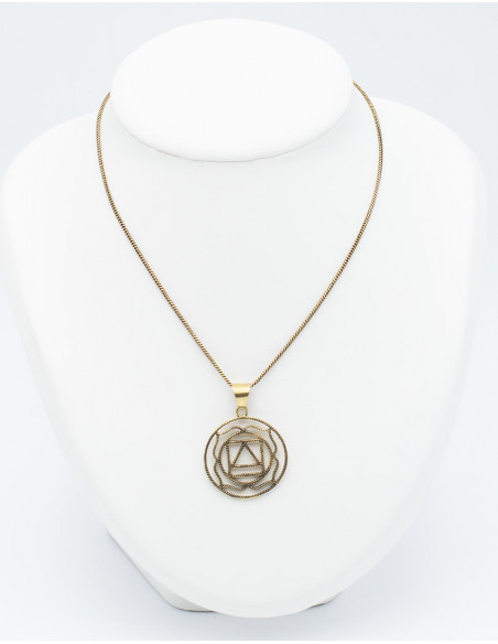 Golden Geometric Pendant