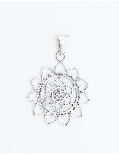 Circular Pendant with Hearts