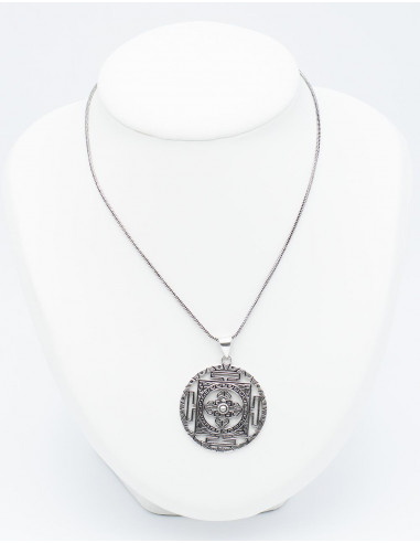 Silver Cross Openwork Pendant