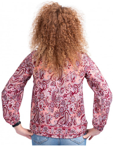Blusa de Seda Manga Longa
