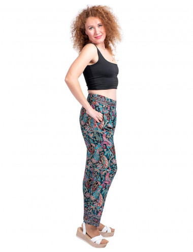 Pantaloni skinny in seta 2