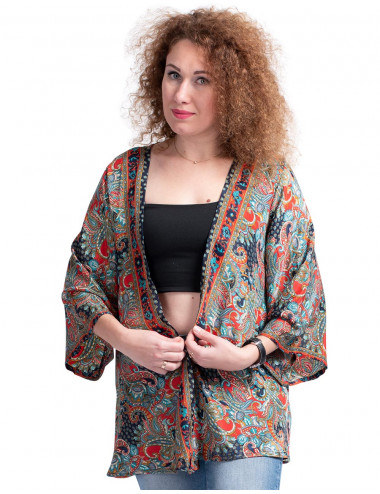 Kimono court en soie 2