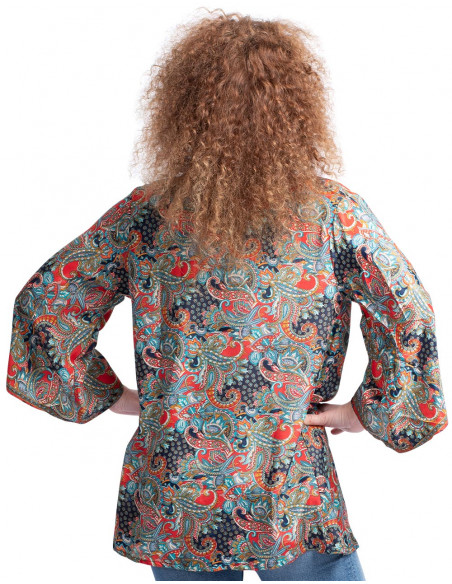 Kimono corto in seta