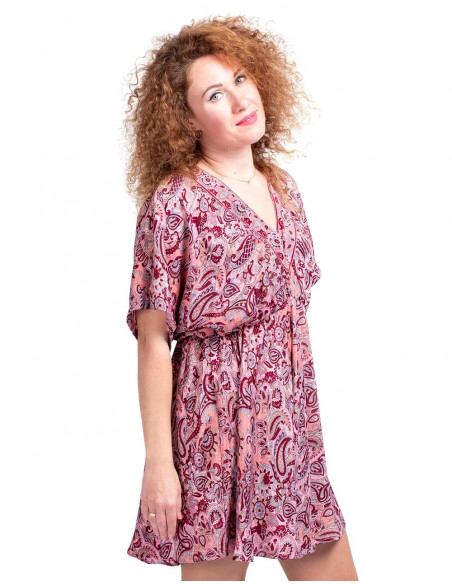 Robe imprimée rose