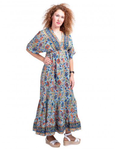 Langes Kleid im Boho-Stil