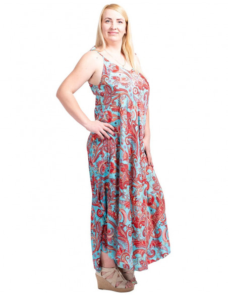 Printed and wide dress