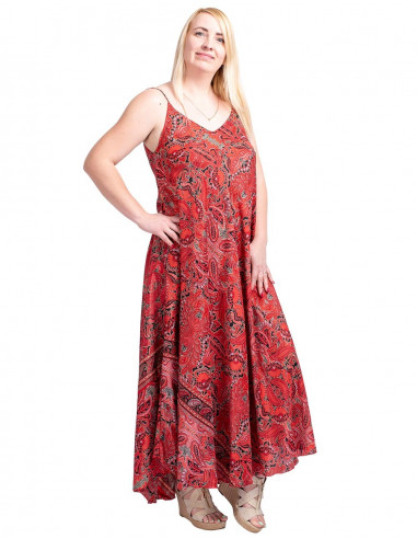 Red Silk Dress XL