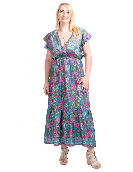 Wide Neckline Dress
