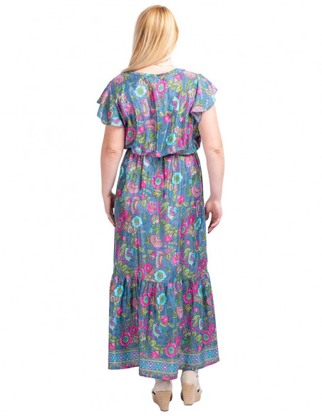 vestido-seda-largo-escote-pronunciado-azul