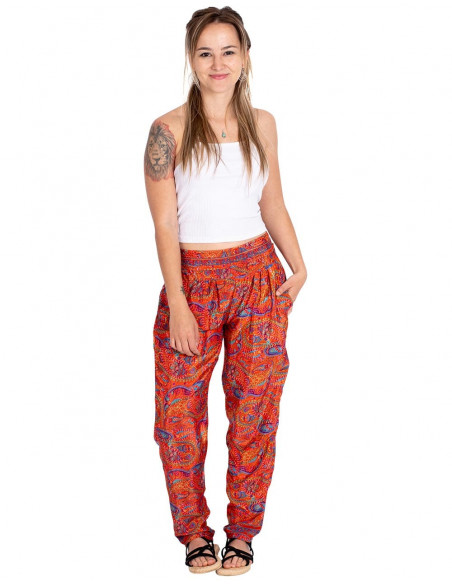 Pantalon slim imprimé