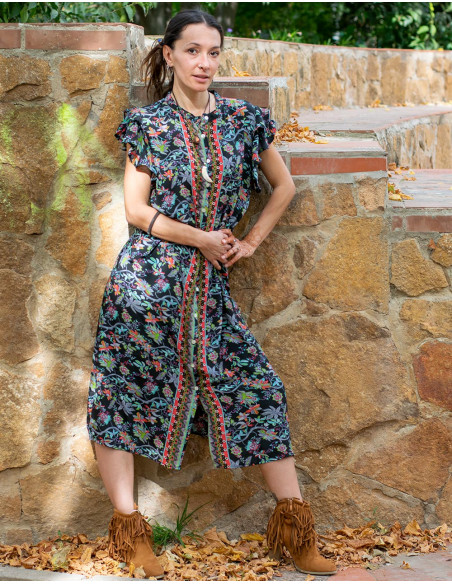 Abito camicia stampato