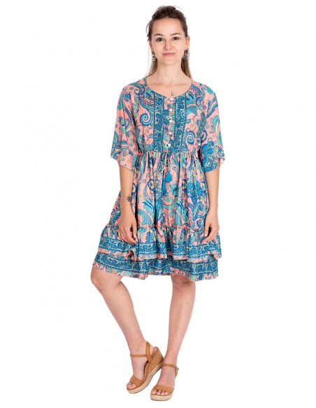 Abito boho con volant