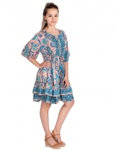 Boho Dress with Ruffles