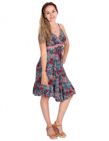 Bedrucktes Seidenkleid