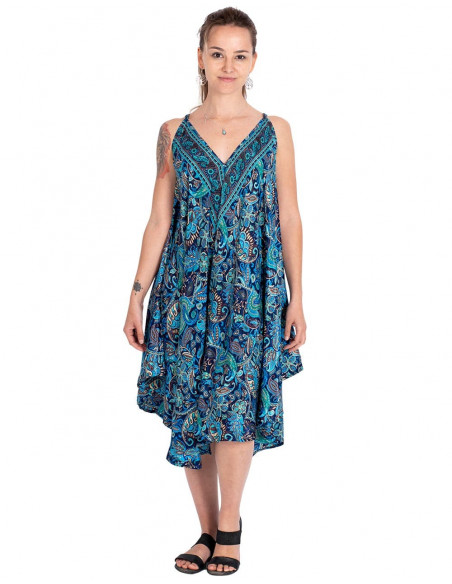 vestido-corto-seda-asimetrico-azul