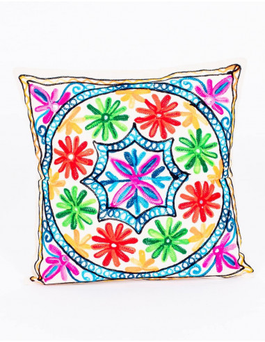 Handmade Embroidered Cushion Cover