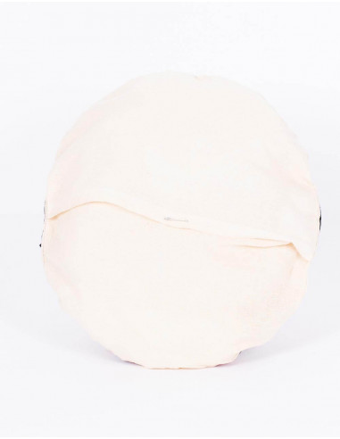 Housse de coussin rond Fleurs