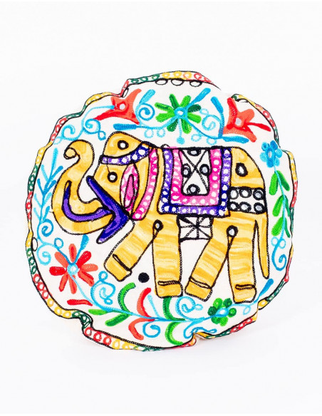 Fodera per cuscino elefante giallo