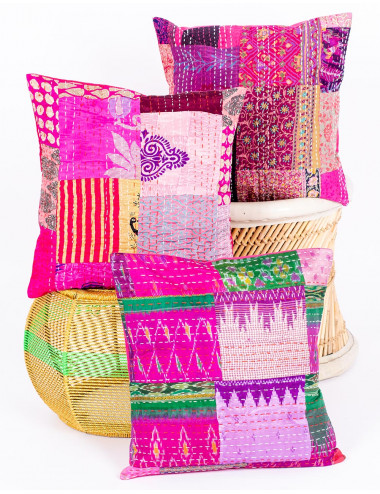 Pink Patchwork Cushion Cover 2