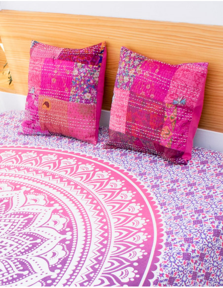 Pink Patchwork Cushion Cover