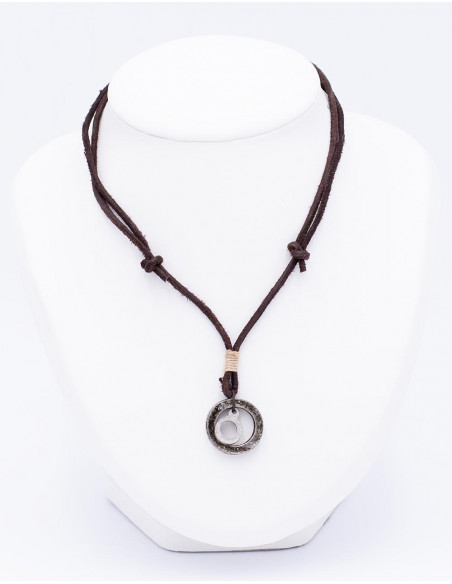Hippie imitation leather necklace