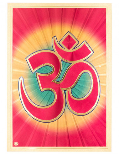 Geprägtes Blatt Om-Symbol