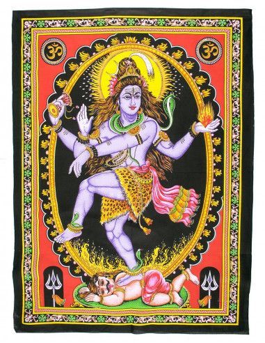 Tapisserie-Gott-Shiva-Meditation-Indien