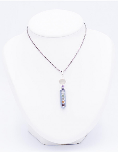 Pendentif Pierre de Lune + 7 Chakras