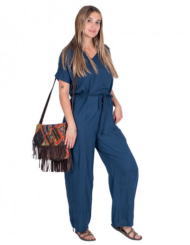 Blauer langer Overall