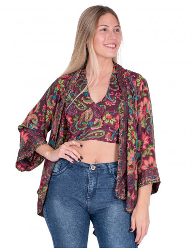 Top in seta e set kimono