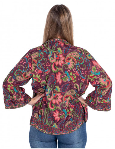 Seidentop und Kimono-Set