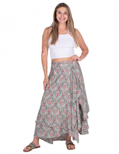 Long Printed Skirt