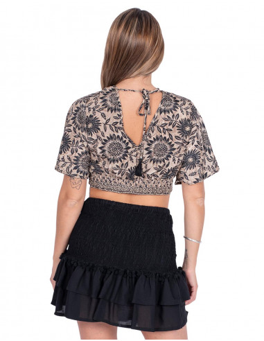 Black Draped Skirt