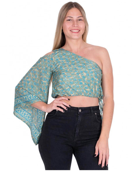 One Sleeve Lacing Top